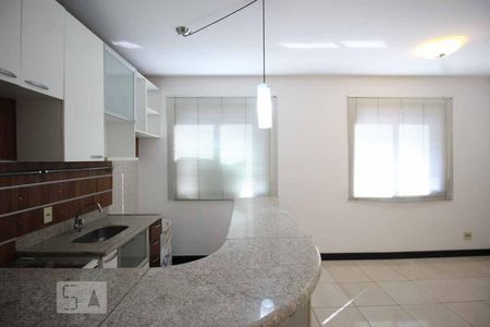 Sala e cozinha de apartamento para alugar com 1 quarto, 80m² em Funcionários, Belo Horizonte