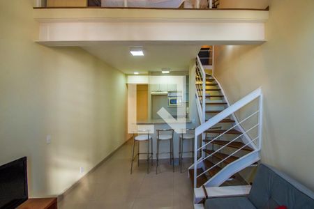 Sala de apartamento à venda com 1 quarto, 50m² em Cambuí, Campinas