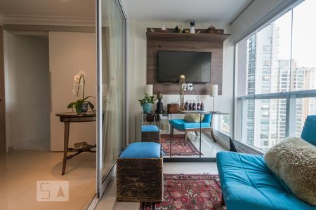 Varanda de apartamento à venda com 1 quarto, 49m² em Campo Belo, São Paulo