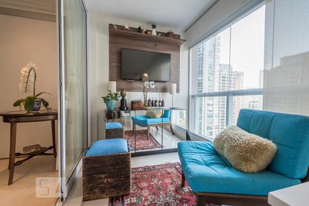 Varanda de apartamento à venda com 1 quarto, 49m² em Campo Belo, São Paulo