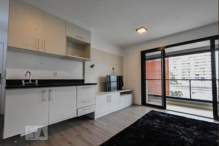 Sala e Cozinha de kitnet/studio para alugar com 1 quarto, 38m² em Campo Belo, São Paulo