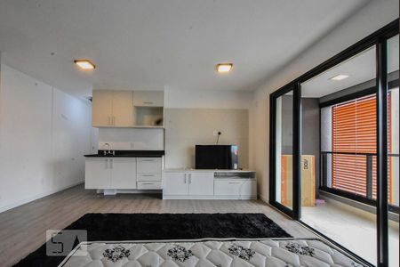 Sala e Cozinha de kitnet/studio para alugar com 1 quarto, 38m² em Campo Belo, São Paulo