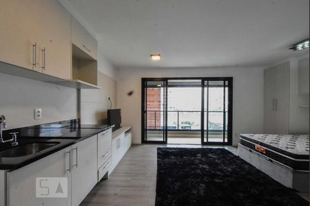 Sala e Cozinha de kitnet/studio para alugar com 1 quarto, 38m² em Campo Belo, São Paulo