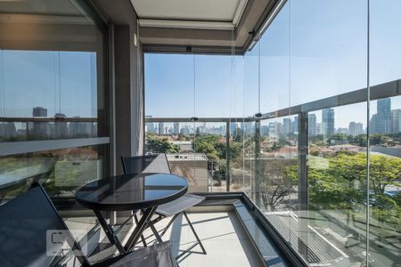 Varanda de kitnet/studio para alugar com 1 quarto, 29m² em Vila Cordeiro, São Paulo