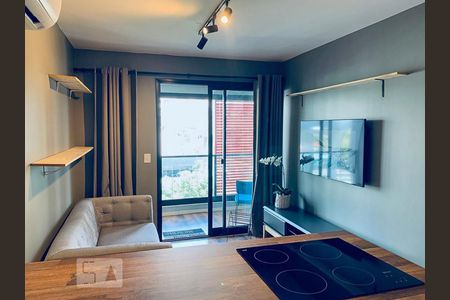 Sala de apartamento para alugar com 1 quarto, 42m² em Campo Belo, São Paulo