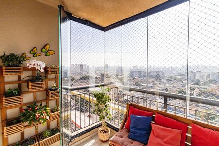 Varanda Gourmet da Sala de apartamento para alugar com 3 quartos, 85m² em Ipiranga, São Paulo