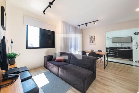 Sala de apartamento para alugar com 1 quarto, 50m² em Cidade Monções, São Paulo