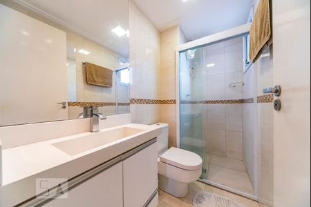 Banheiro de apartamento à venda com 2 quartos, 55m² em Vila Homero Thon, Santo André