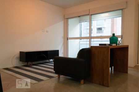 Apartamento para alugar com 58m², 1 quarto e 1 vagaSala / Quarto / Cozinha integrados com varanda