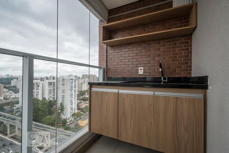 Varanda de kitnet/studio para alugar com 1 quarto, 42m² em Cidade Monções, São Paulo