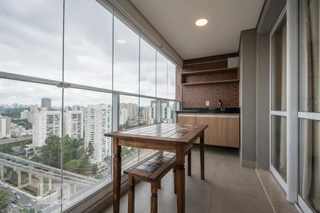 Varanda de kitnet/studio para alugar com 1 quarto, 42m² em Cidade Monções, São Paulo