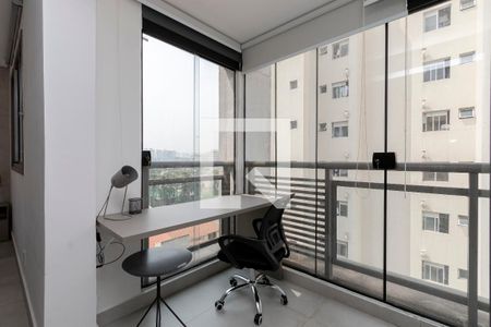 Varanda do Studio de kitnet/studio à venda com 1 quarto, 65m² em Cidade Monções, São Paulo