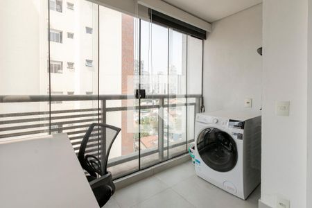 Varanda do Studio de kitnet/studio para alugar com 1 quarto, 65m² em Cidade Monções, São Paulo