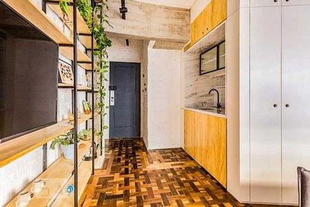 Sala/Cozinha de kitnet/studio para alugar com 1 quarto, 30m² em Centro Histórico, Porto Alegre