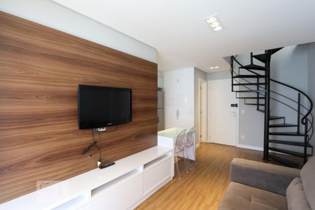 Sala de apartamento à venda com 1 quarto, 87m² em Jardim Leonor, São Paulo