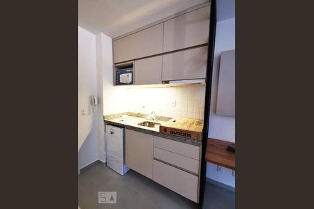 Cozinha de kitnet/studio à venda com 1 quarto, 28m² em Bela Vista, São Paulo