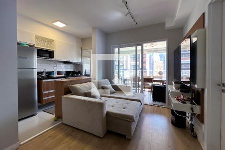 Sala de apartamento à venda com 1 quarto, 49m² em Indianópolis, São Paulo