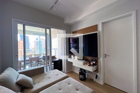 Sala de apartamento à venda com 1 quarto, 49m² em Indianópolis, São Paulo