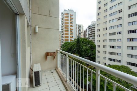 varanda de apartamento para alugar com 1 quarto, 60m² em Vila Nova Conceição, São Paulo