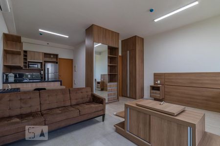 Sala de kitnet/studio para alugar com 1 quarto, 45m² em Centro de Apoio I (alphaville), Santana de Parnaíba