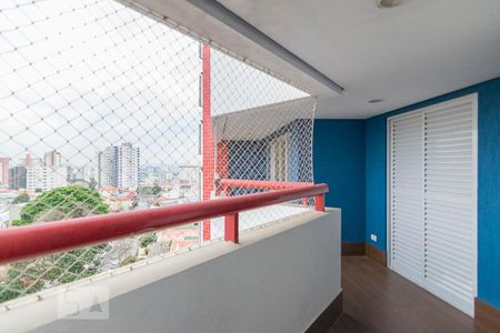 Varanda da Suíte 1 de apartamento à venda com 3 quartos, 133m² em Vila Assunção, Santo André