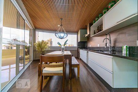 Varanda Gourmet  de apartamento à venda com 4 quartos, 275m² em Campestre, Santo André