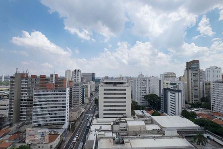 Varanda - Vista de kitnet/studio à venda com 1 quarto, 28m² em Jardim Paulista, São Paulo