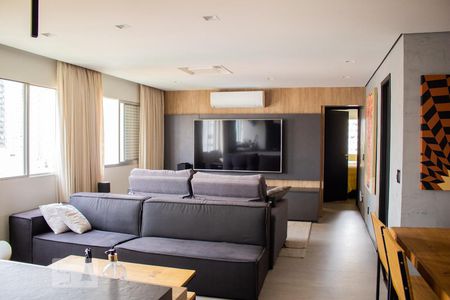 Sala de apartamento para alugar com 2 quartos, 93m² em Indianópolis, São Paulo