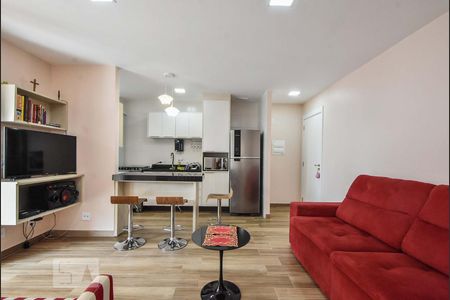 Sala de Estar de apartamento à venda com 2 quartos, 61m² em Campininha, São Paulo