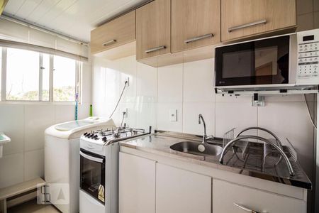 Cozinha de apartamento à venda com 1 quarto, 32m² em Vila Nova, Porto Alegre