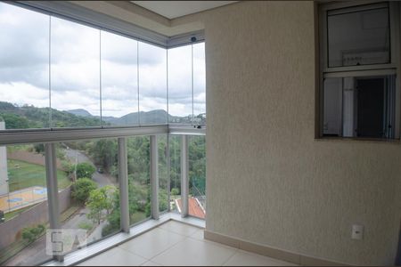 Varanda da Sala de apartamento à venda com 3 quartos, 92m² em Vila da Serra, Nova Lima