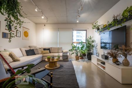 Sala de apartamento para alugar com 1 quarto, 75m² em Jardim das Acácias, São Paulo