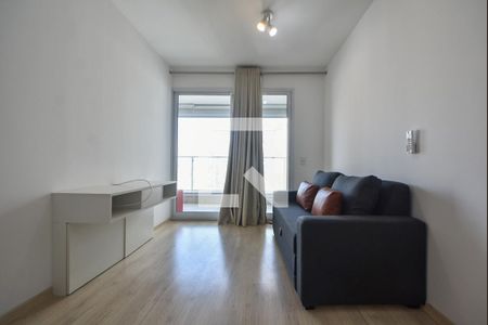 Sala de Estar  de apartamento para alugar com 1 quarto, 50m² em Campo Belo, São Paulo