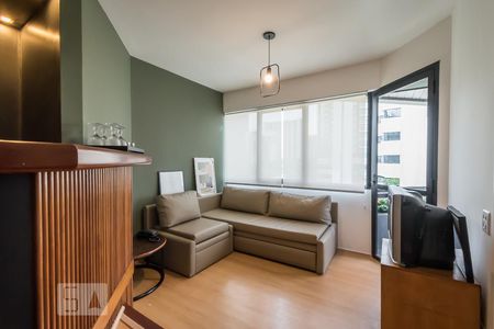 Sala de apartamento à venda com 1 quarto, 60m² em Cidade Monções, São Paulo