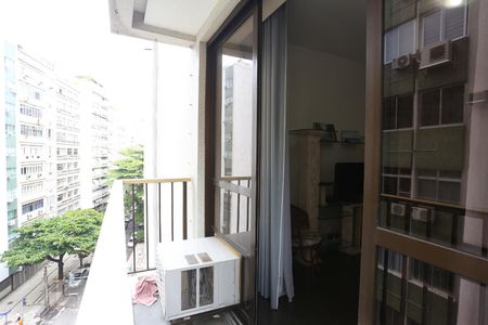 Varanda da Sala de apartamento para alugar com 1 quarto, 50m² em Copacabana, Rio de Janeiro