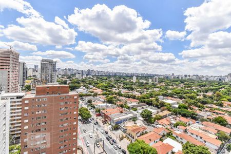 Varanda - Vista de kitnet/studio para alugar com 1 quarto, 28m² em Jardim Paulistano, São Paulo