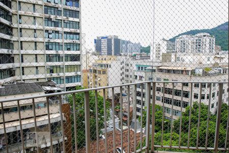 Varanda da Sala de apartamento para alugar com 1 quarto, 58m² em Botafogo, Rio de Janeiro