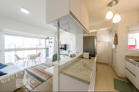 Sala / Cozinha de apartamento para alugar com 1 quarto, 47m² em Cambuí, Campinas