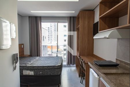 Sala/quarto/cozinha de apartamento à venda com 1 quarto, 22m² em Sé, São Paulo