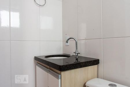 Banheiro da Suíte de apartamento à venda com 1 quarto, 40m² em Parque das Nações, Santo André