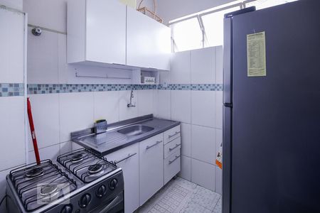 Cozinha de apartamento à venda com 1 quarto, 30m² em Barra Funda, São Paulo