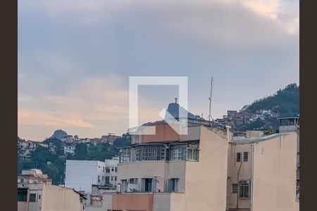 Studio vista da janela de kitnet/studio para alugar com 1 quarto, 35m² em Glória, Rio de Janeiro