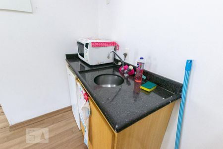 Sala e Cozinha - Torneira de kitnet/studio à venda com 1 quarto, 32m² em Moema, São Paulo