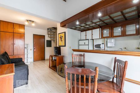 Sala de apartamento para alugar com 1 quarto, 52m² em Moema, São Paulo