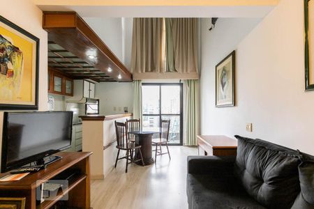 Sala de apartamento para alugar com 1 quarto, 52m² em Moema, São Paulo