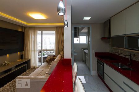 Sala e Cozinha de apartamento para alugar com 3 quartos, 89m² em Vila Gomes Cardim, São Paulo