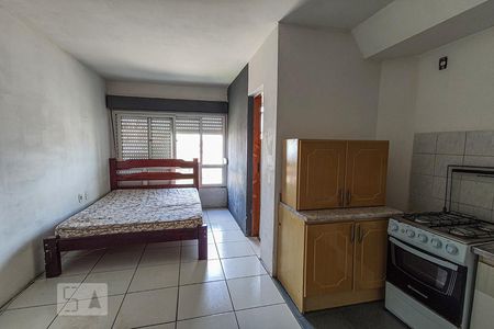 Sala e dormitório de apartamento à venda com 1 quarto, 34m² em Centro, São Leopoldo