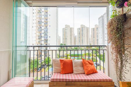 Varanda da Sala de apartamento à venda com 3 quartos, 62m² em Jardim Celeste, São Paulo