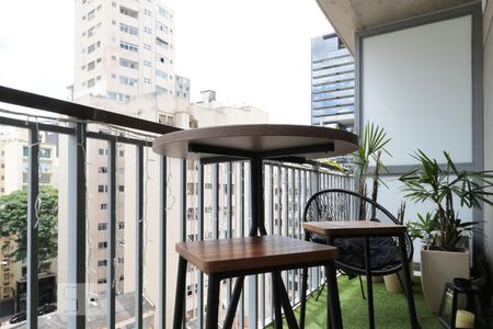 Varanda de kitnet/studio à venda com 1 quarto, 29m² em República, São Paulo