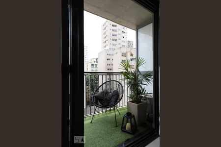 Varanda de kitnet/studio à venda com 1 quarto, 29m² em República, São Paulo